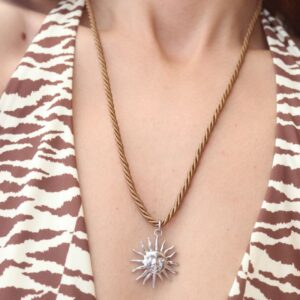 Collar Osol brown silver