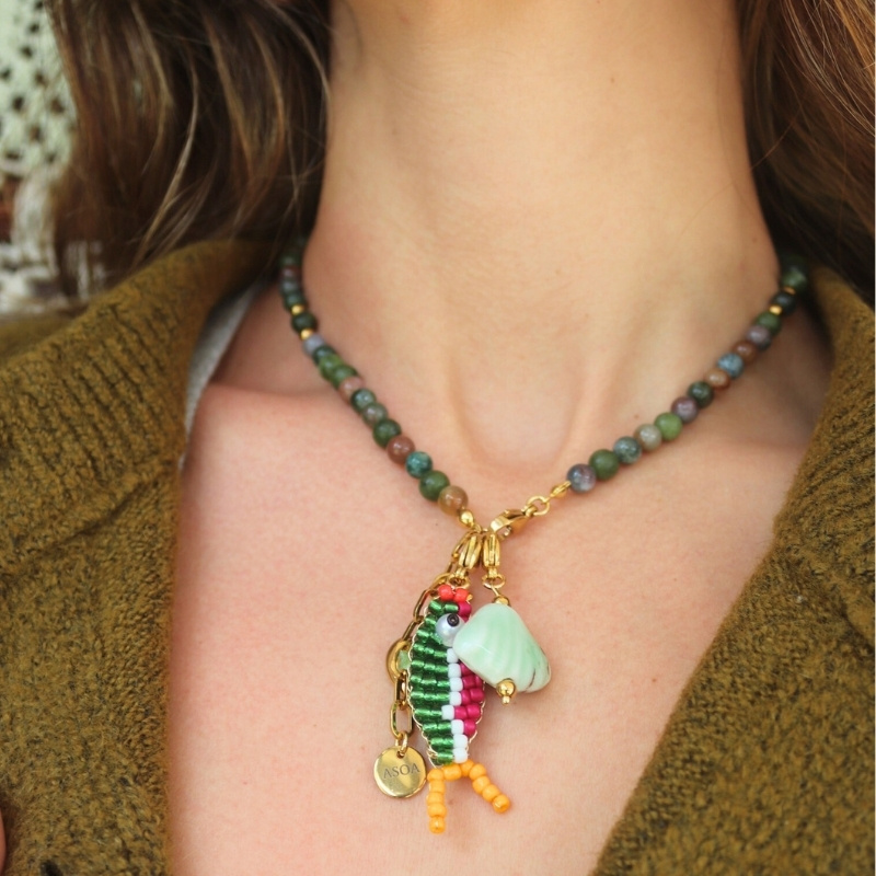 Collar básico de piedras naturales